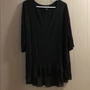 Black 1x dress top